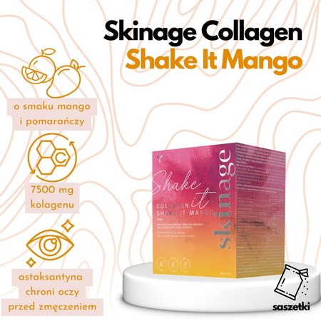 YASENKA Skinage Collagen Shake It Mango Nahrungsergänzungsmittel 20 Beutel